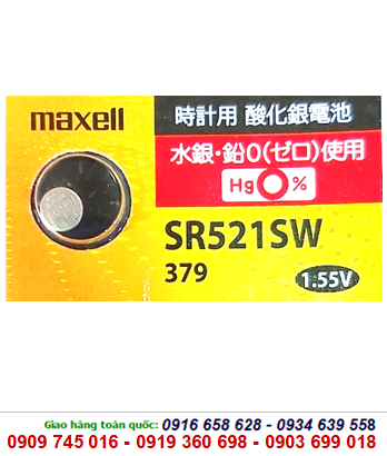 Maxel SR521SW/379, Pin Maxel SR521SW/379 - 1.55V chính hãng Maxell Nhật